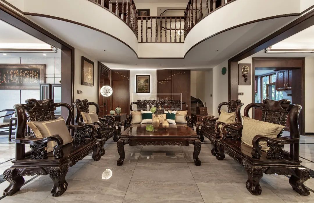 古韵相会,众和东苑 260㎡中式雅居丨紫苹果国际设计-18