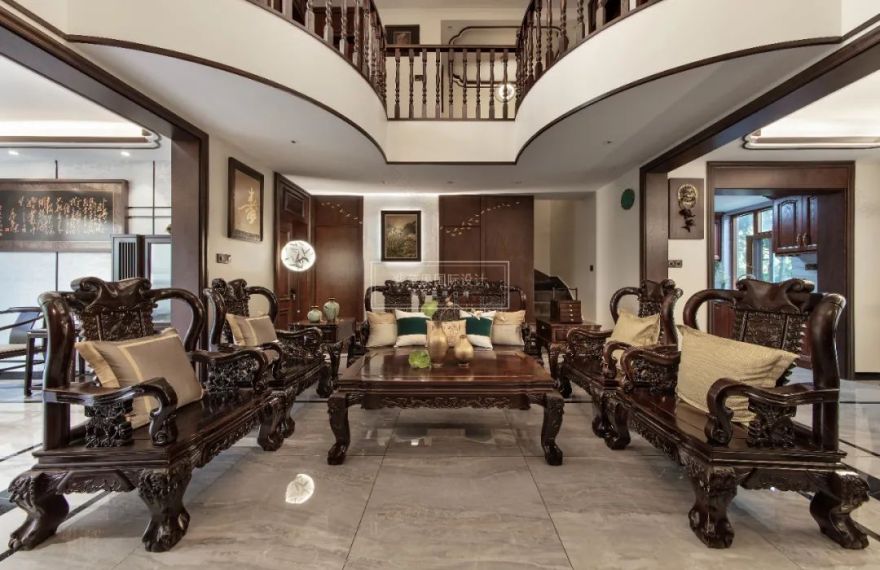 古韵相会,众和东苑 260㎡中式雅居丨紫苹果国际设计-18