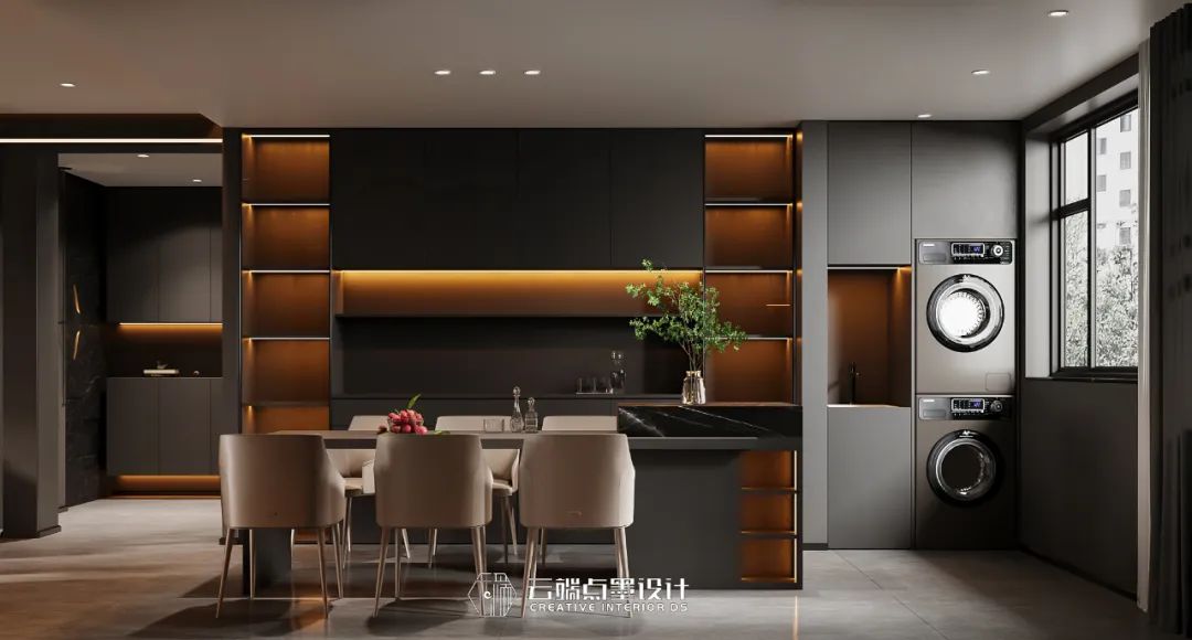 现代风格四居室,沉稳色调与光影艺术的完美融合-37