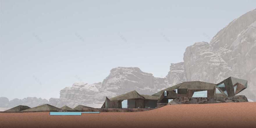 有机建筑 红沙(注:Arena Roja直译为红沙,这里不清楚它在具体语境中的含义,Arquitectura Orgánica常见释义为有机建筑) 丨约旦-25