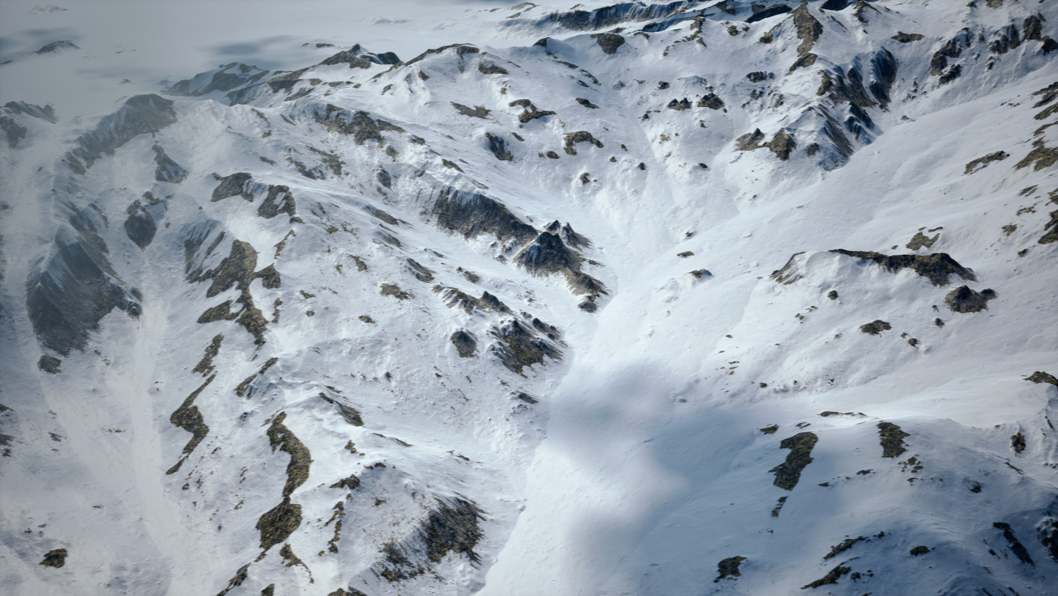 Snow Mountain Created in Gaea & Unreal Engine 5-10