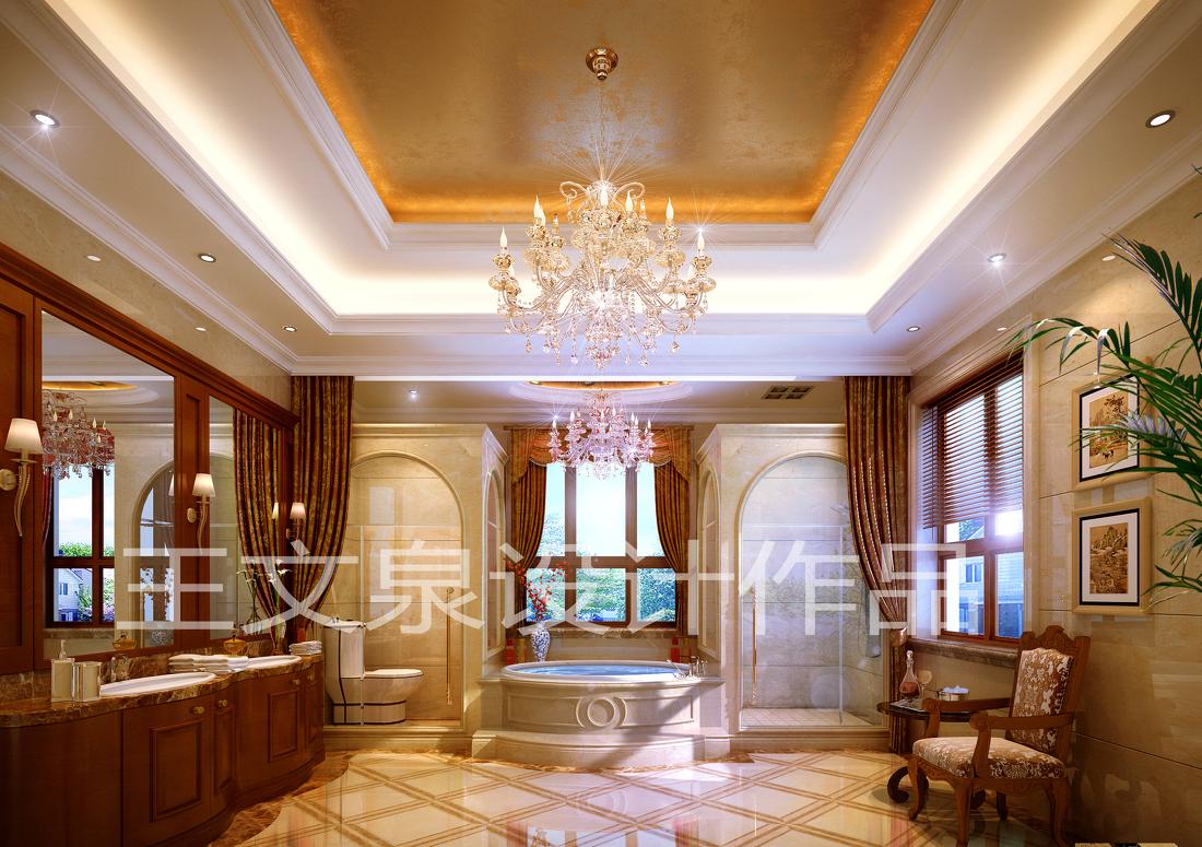 
法式欧式新中式别墅设计作品王文泉16 -6