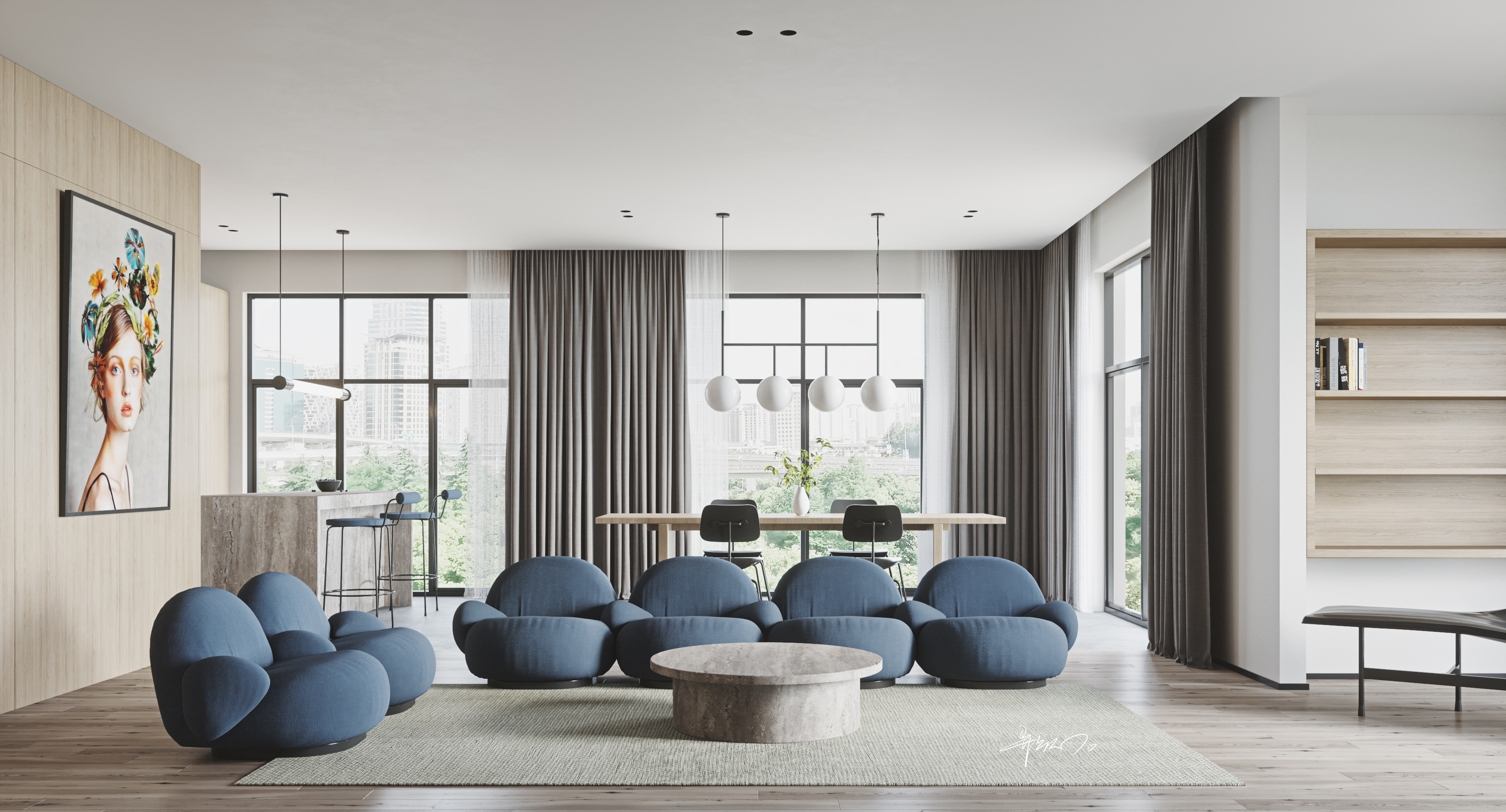 简约现代风住宅设计丨知名设计师-10