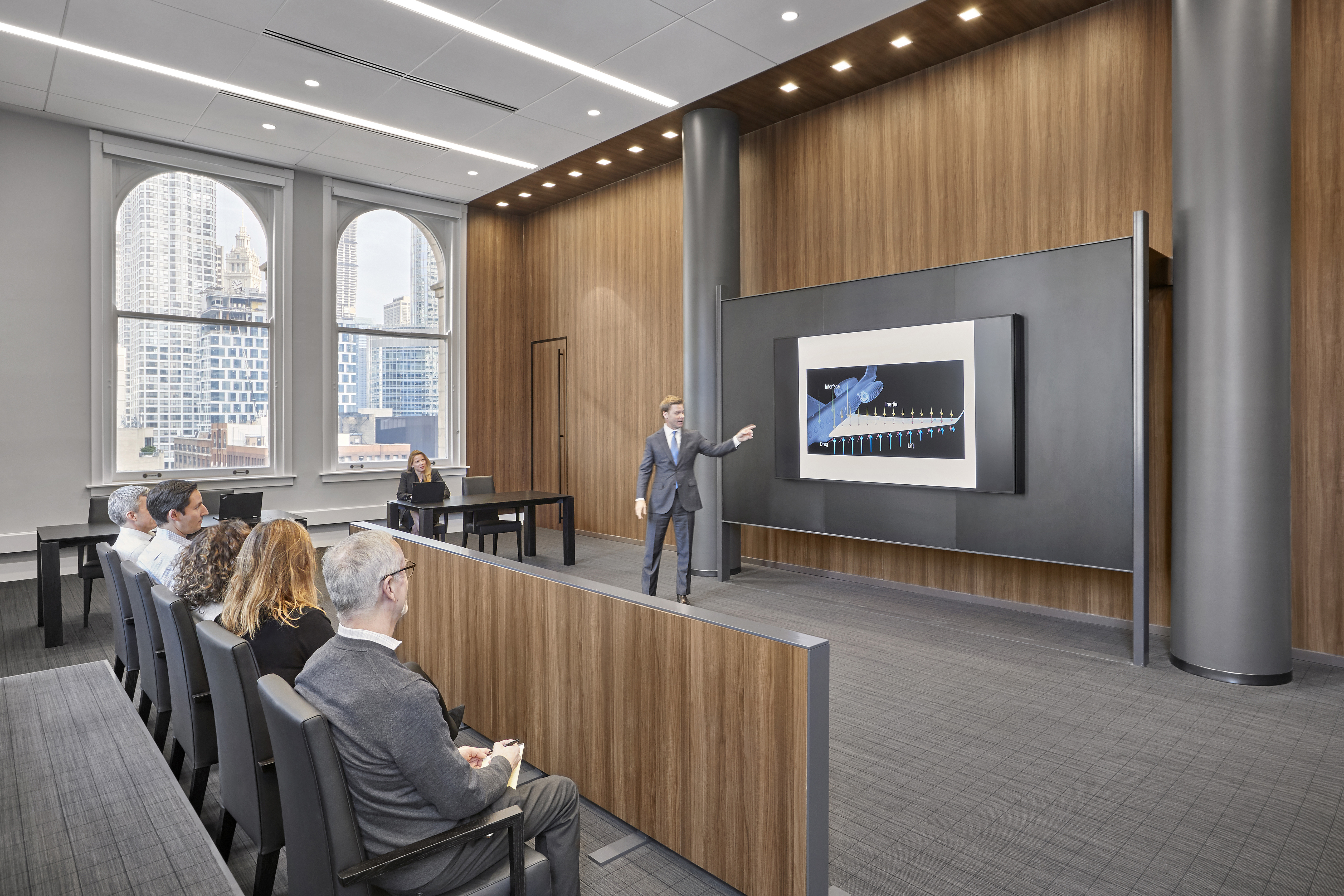 芝加哥历史建筑中的现代律师事务所办公室-15