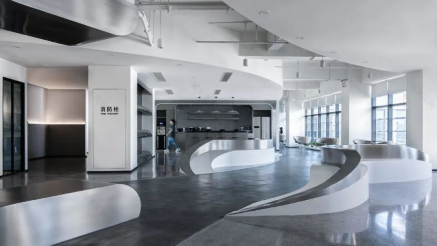 静谧时尚|灰色调办公空间-30