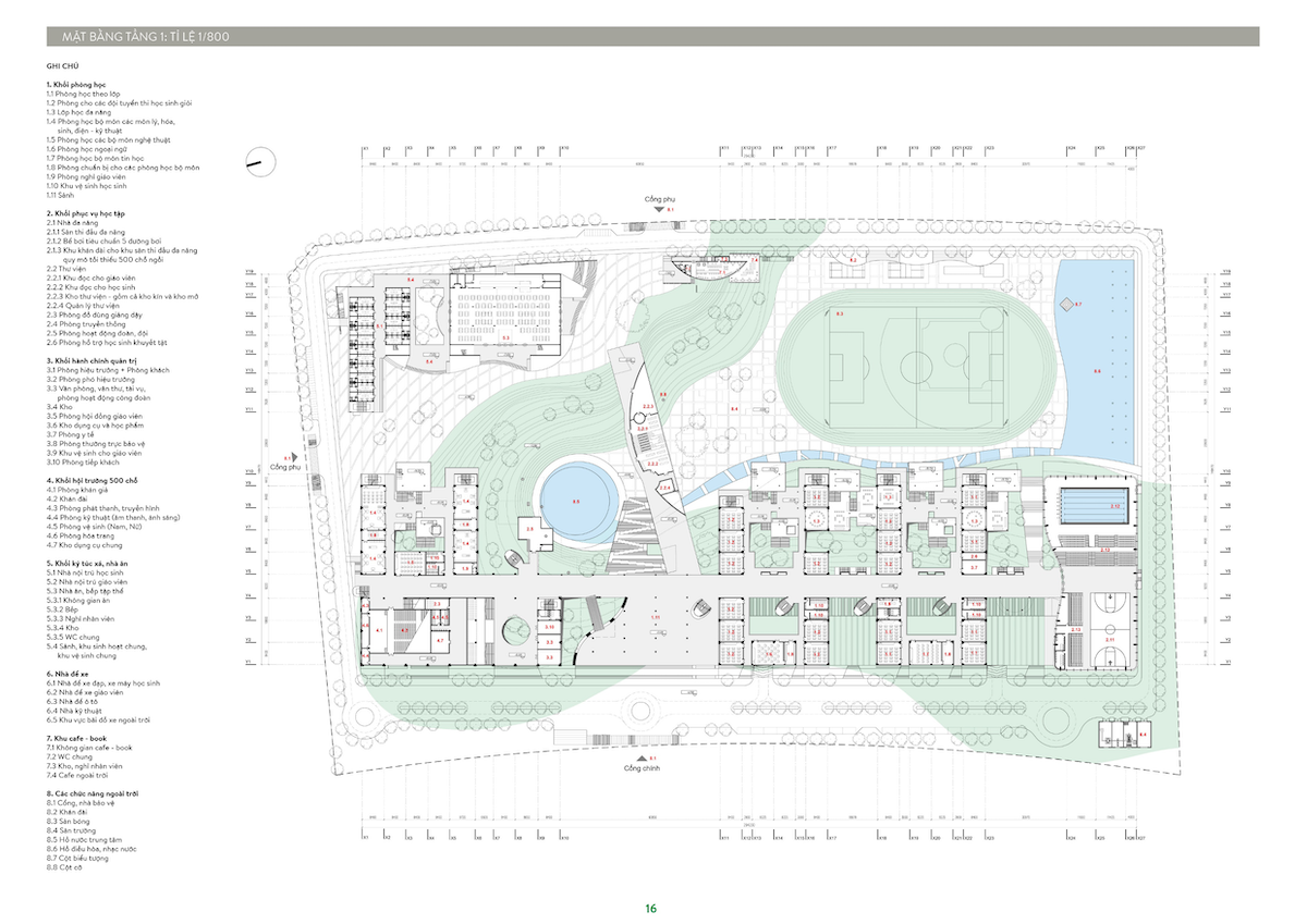绿色校园设计典范 | 越南 Vinh Phuc 市高级中学-1