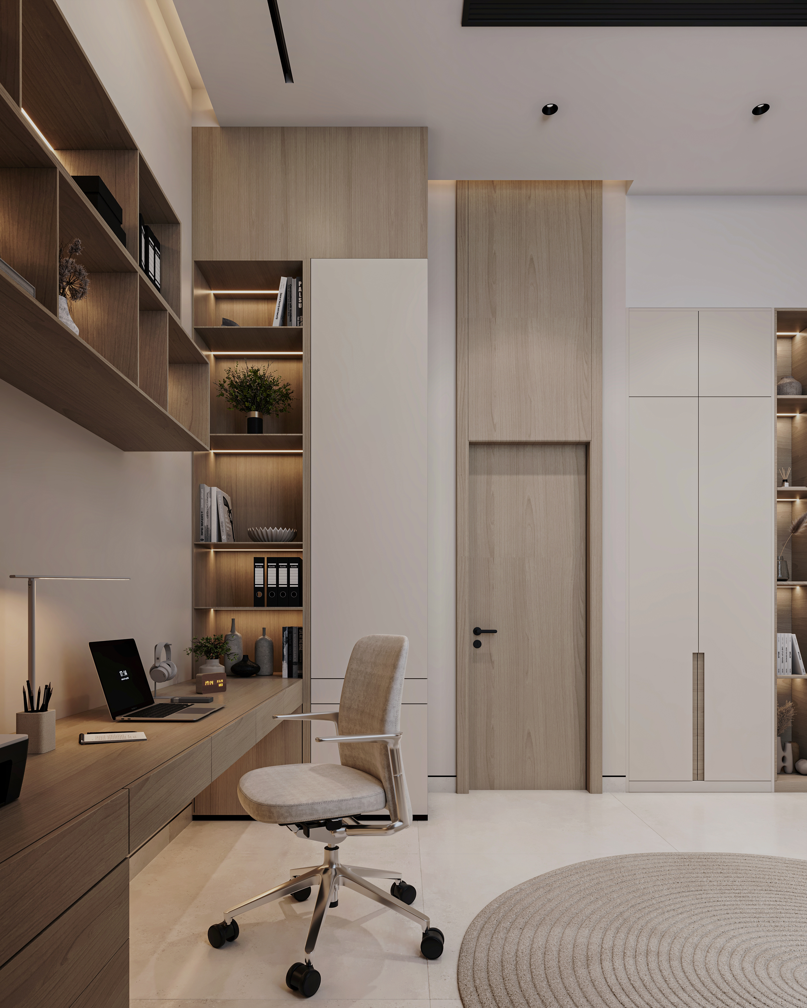 现代办公场所

注：office常见释义为办公室、办公场所 ，这里结合 for work 理解为用于工作的办公场所更合适 丨阿联酋丨Archpix Engineering Consultants-11