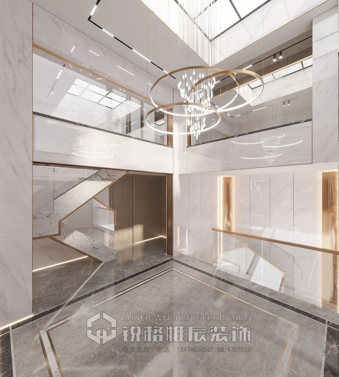 西安曲江·郑家大宅 | 现代轻奢的优雅空间-112