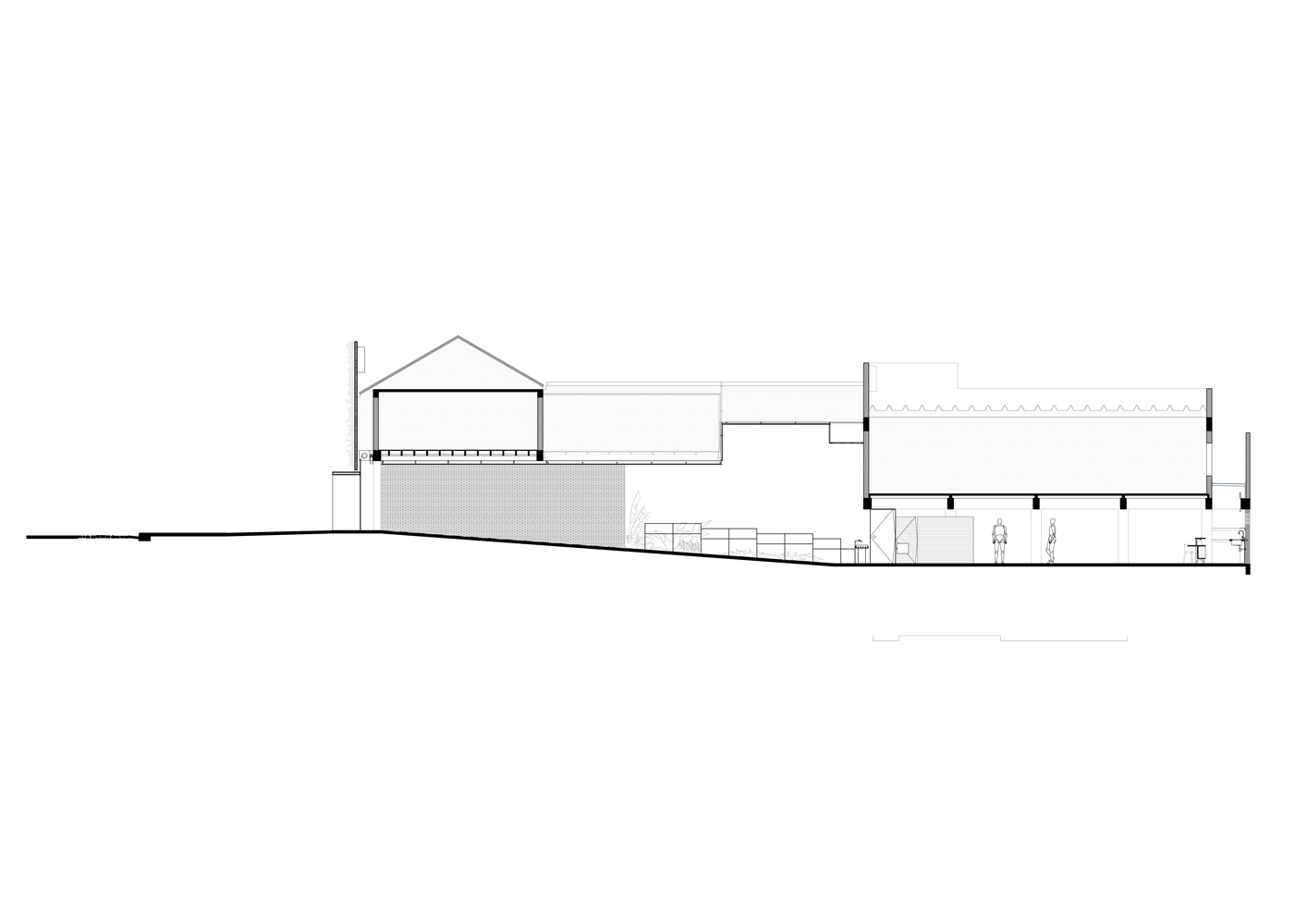 半埋车库变身的绿色时尚店铺-23