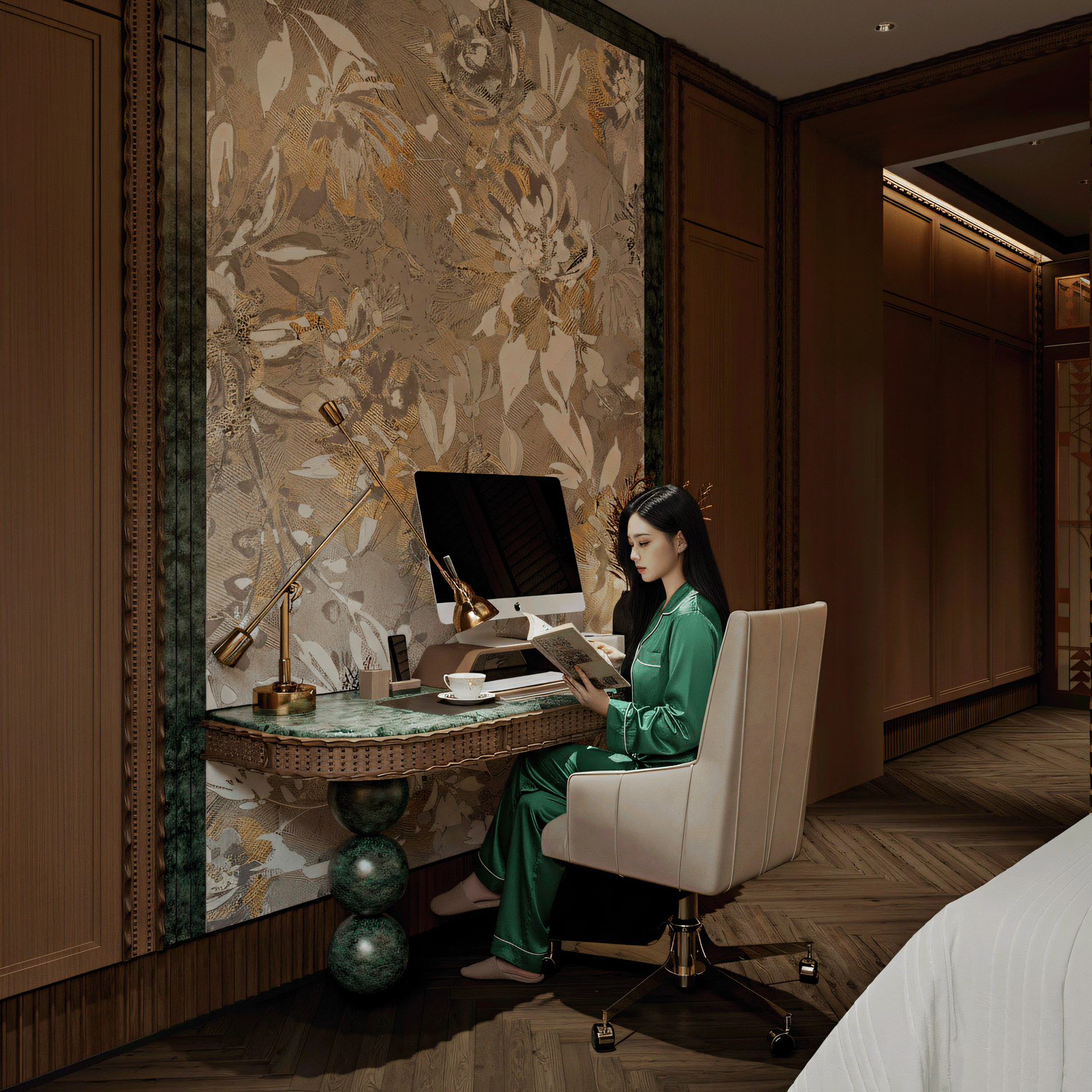 ARTDECO卧室设计丨越南河内-10