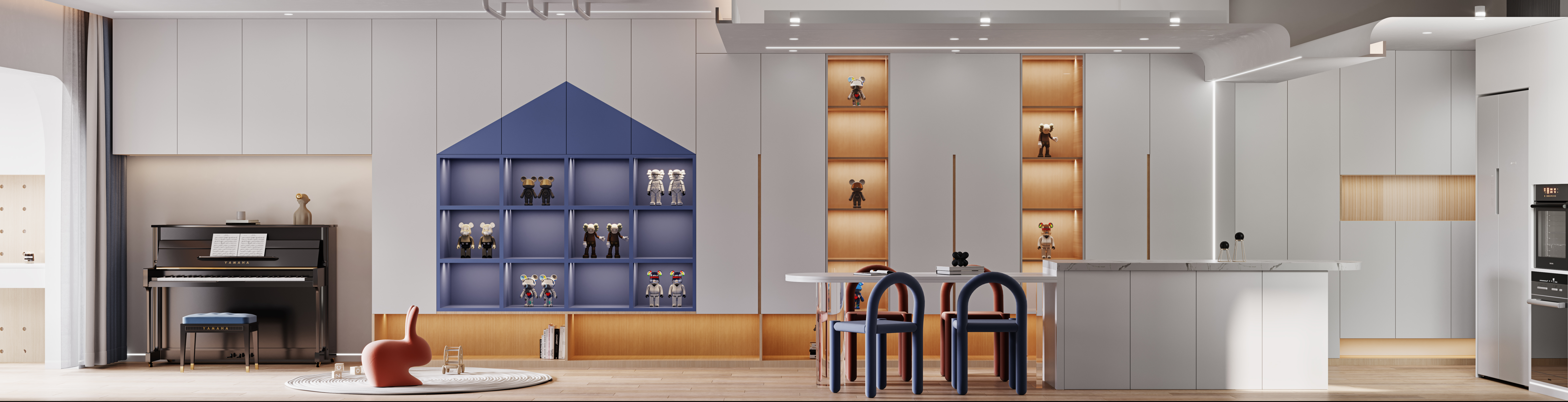 深圳如愿设计：绝美亲子互动空间，在家就是游乐场！-5