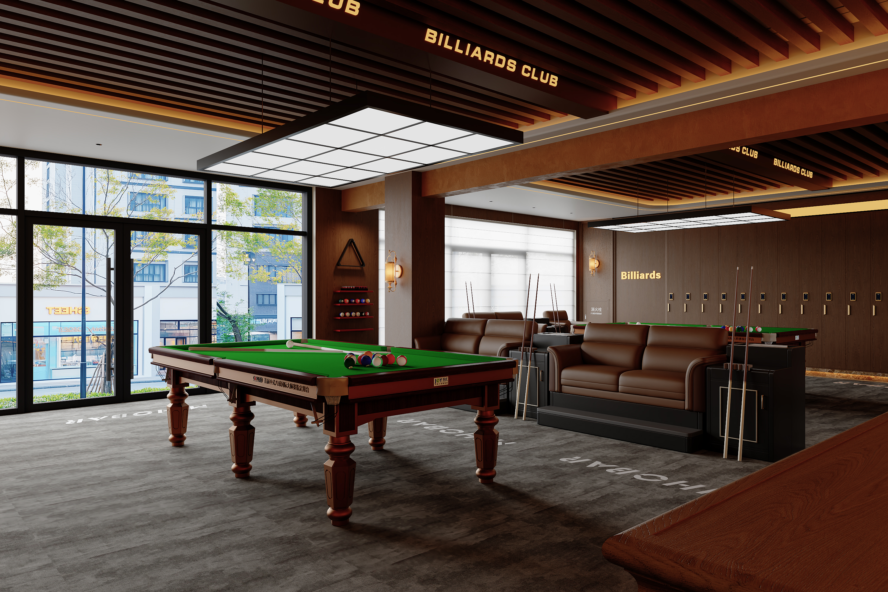 美式暗调台球厅-4