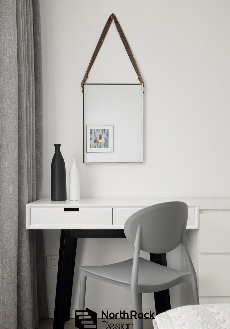 北岩设计丨平层丨知後 | 现代风格中的黑白灰与橘色魅力-26