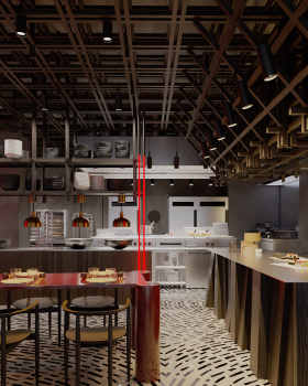 “WU” Pan Asian Restaurant(“WU”泛亚餐厅)丨electric architect