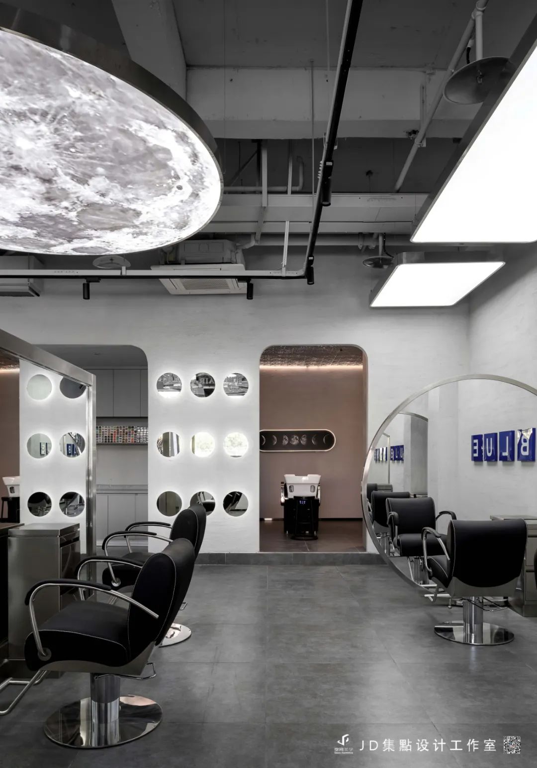 BLUE Hair Salon · 天空之境,蓝色美学空间丨JD 集點设计工作室-41