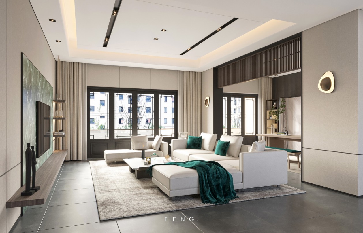 现代中式·总裁府邸 · 卓越海畔山复式样板房丨中国中山丨锋 FENG.-26