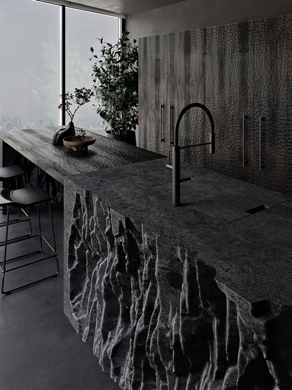 125㎡黑色系住宅设计 超酷！-6