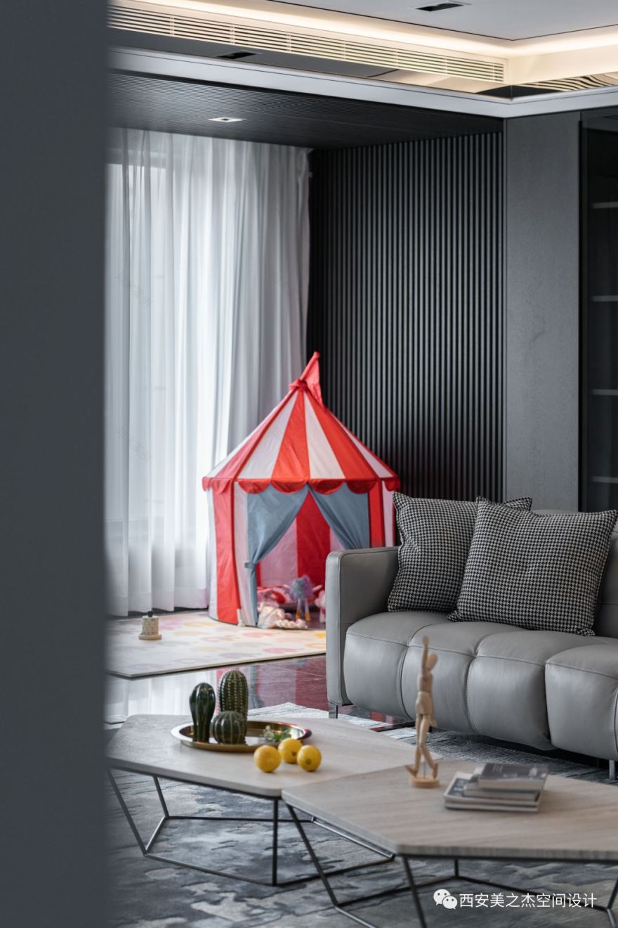 西安莱安逸珲 300 平现代简约之家丨中国西安丨M&J 美之杰-6