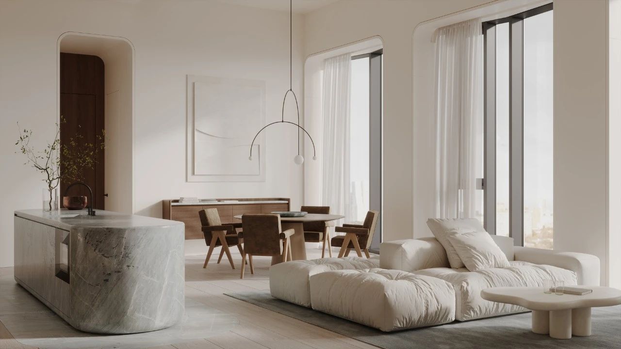 208㎡顶层大平层室内空间设计丨Babayants-5