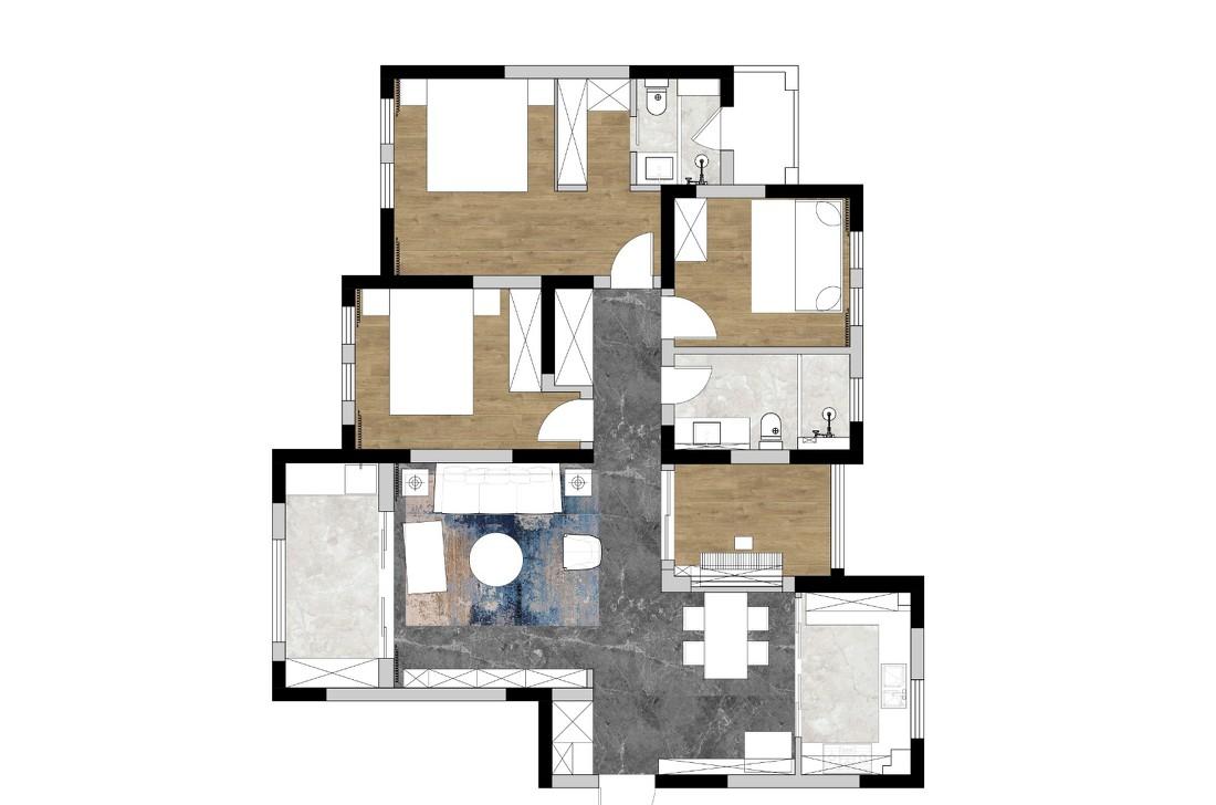 中央景城简约现代平面设计-0