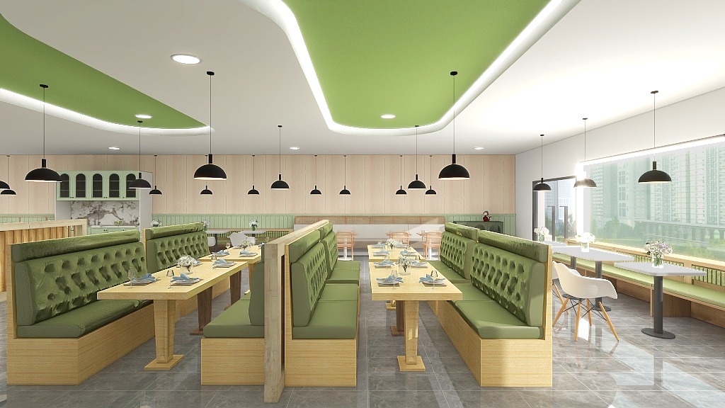 常州市教育中心一层快餐店餐饮店商业空间餐饮空间设计-0