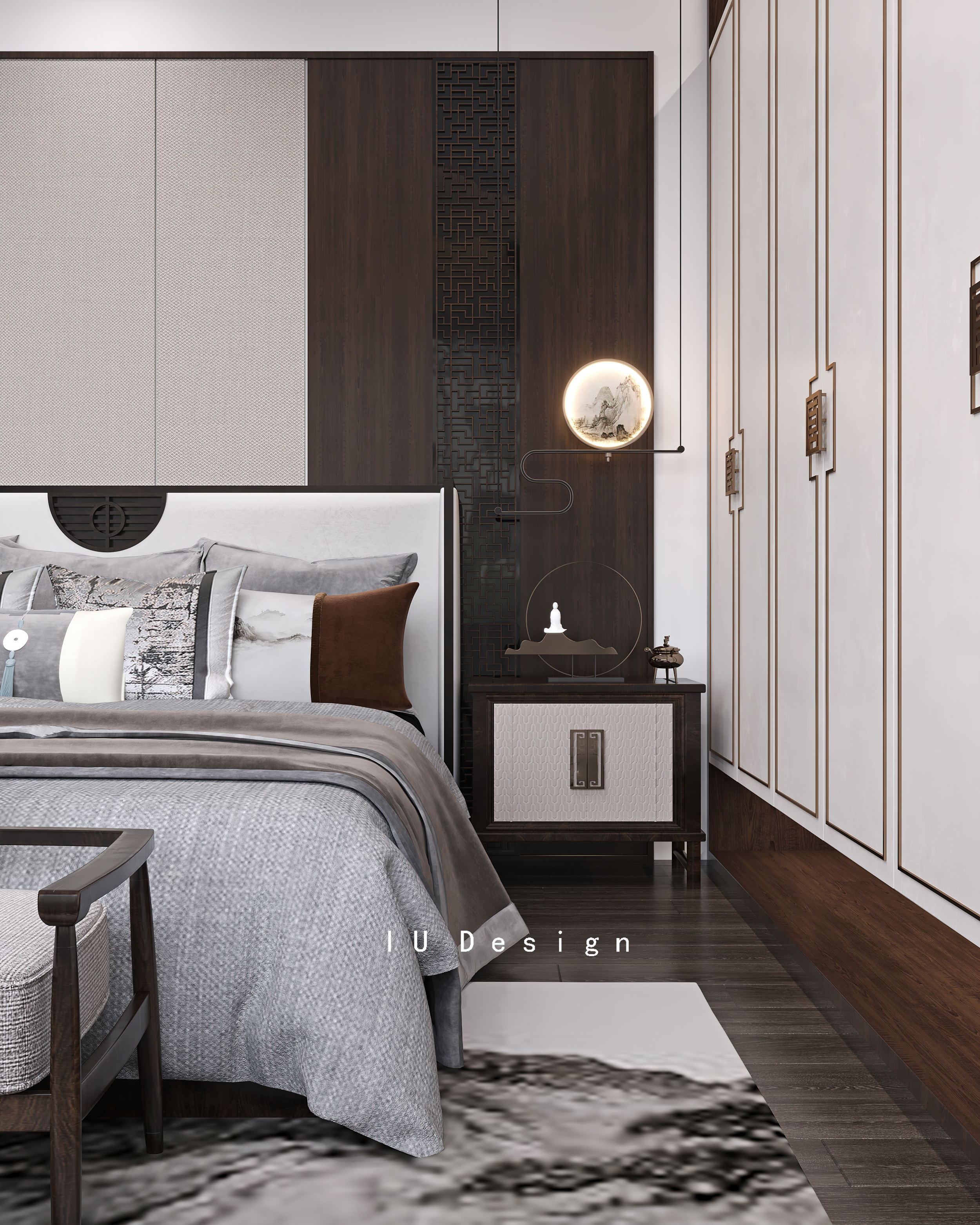 哎呦设计表现·新中式别墅大宅丨哎呦视觉-17