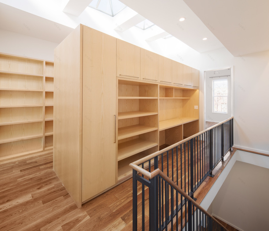 Jeff Jordan pairs white marble and pale pine in Jersey City house renovation-15