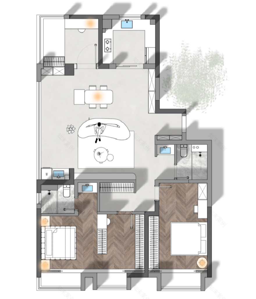 龙湖光年小区镜像户型设计丨飞墨设计-69