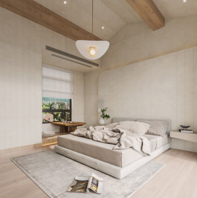 质朴侘寂风平层设计-12