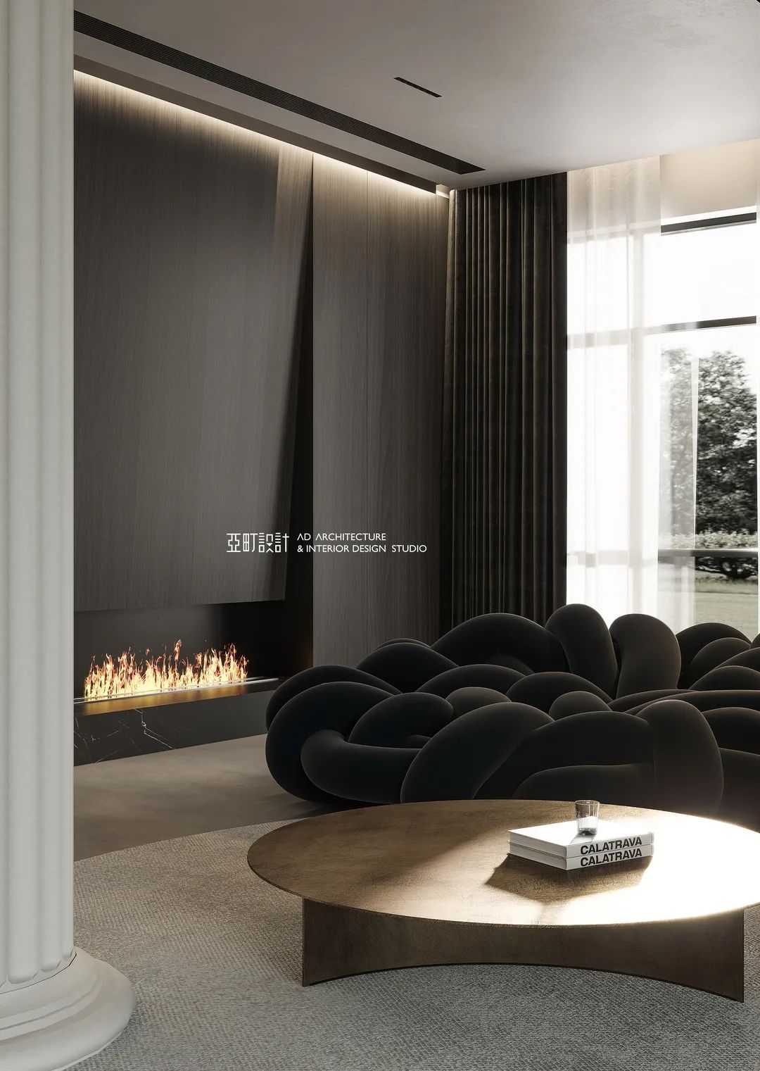 黑白灰的魅影之家 · 爵世名邸的现代艺术设计丨亚町设计-22