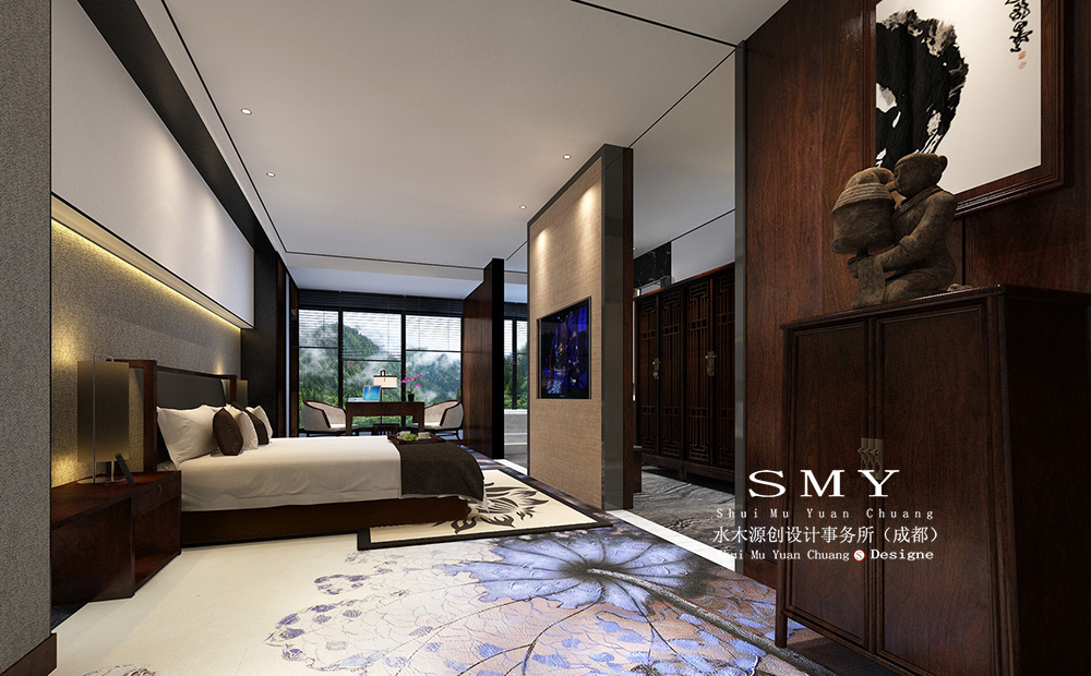 乐山酒店设计，乐山酒店装修设计案例-水木源创设计-18