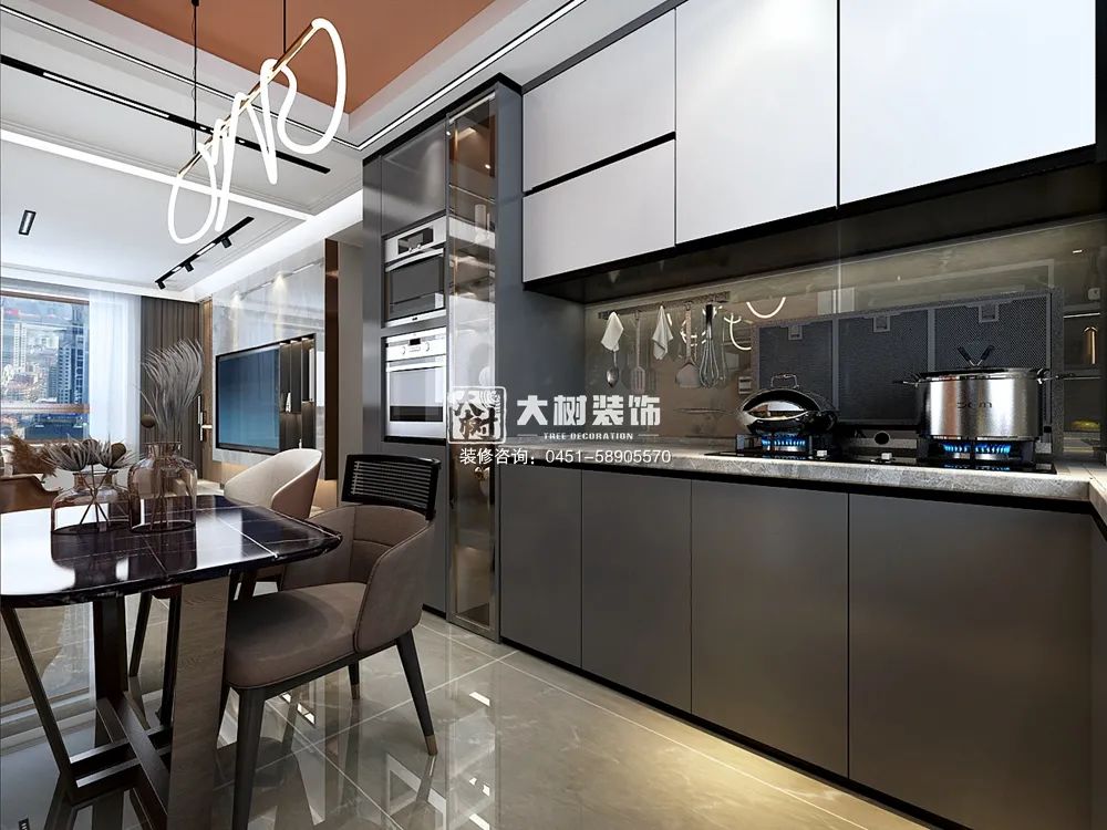 绿地中央广场 80㎡轻奢风新家,马宁设计师打造极致简约空间-20