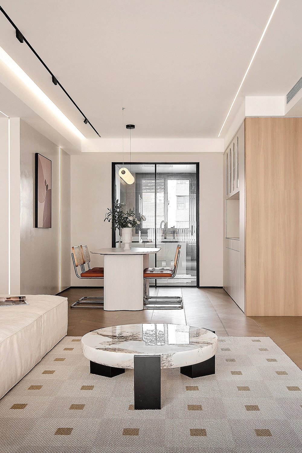 南京·棠宁府简约奶油艺术漆住宅丨中国南京丨大漠设计-18