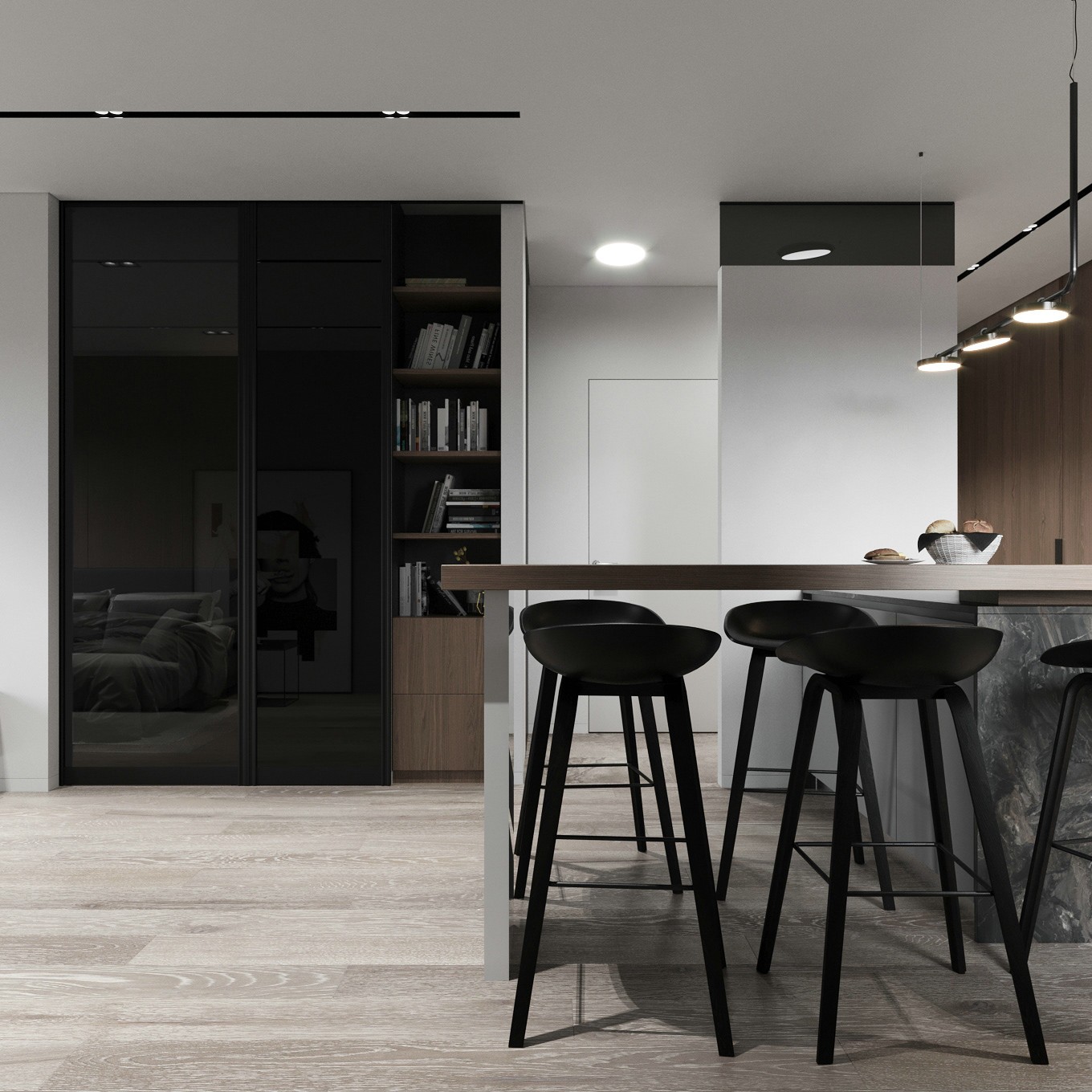 时尚灰调简约公寓，国外现代设计风-9