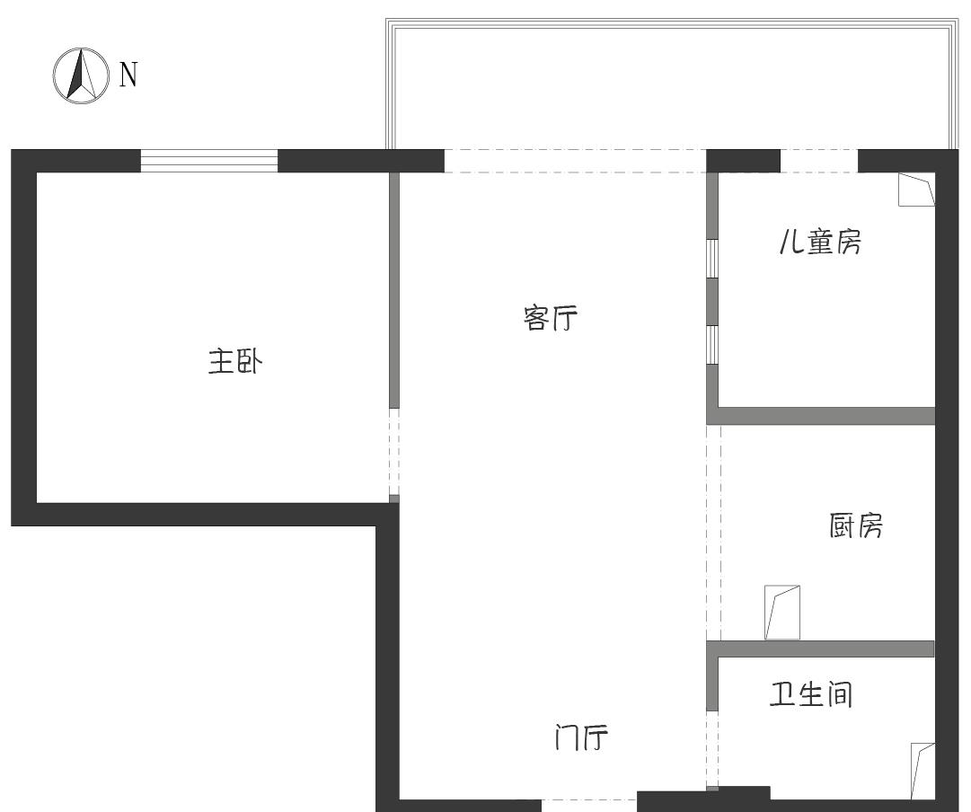 小户型大改造,阳台变儿童房,采光厨房卧室卫生间全升级!-3