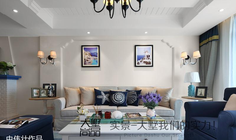 海心岛蓝白地中海风格家居设计-2