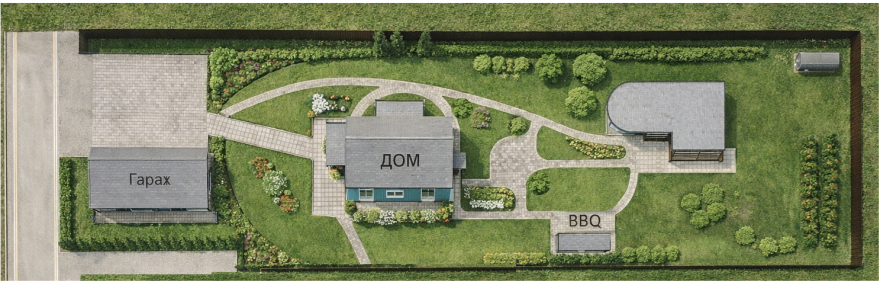 乡村蓝色小住宅周边规划设计-7