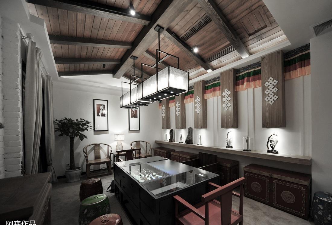 民宿设计师阿森丨重庆七隆藏传文玩会所-14