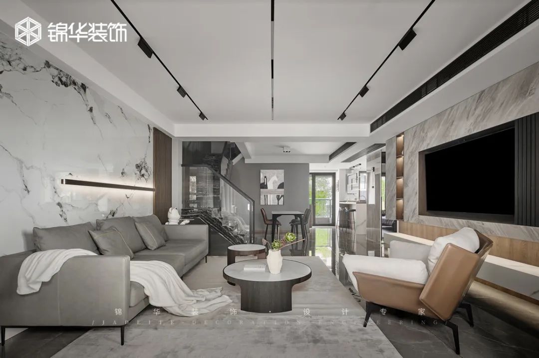 南京阅山居 160㎡现代简约家居设计丨中国南京丨锦华装饰-17