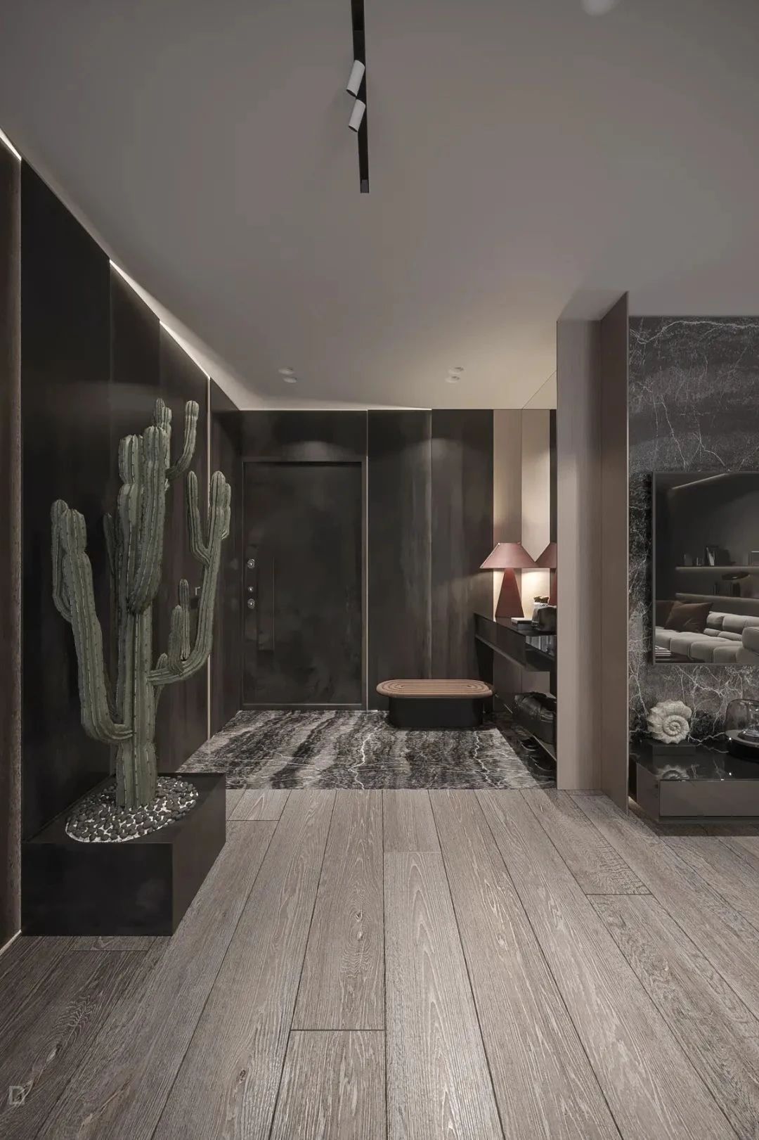 现代简约玄关设计-78