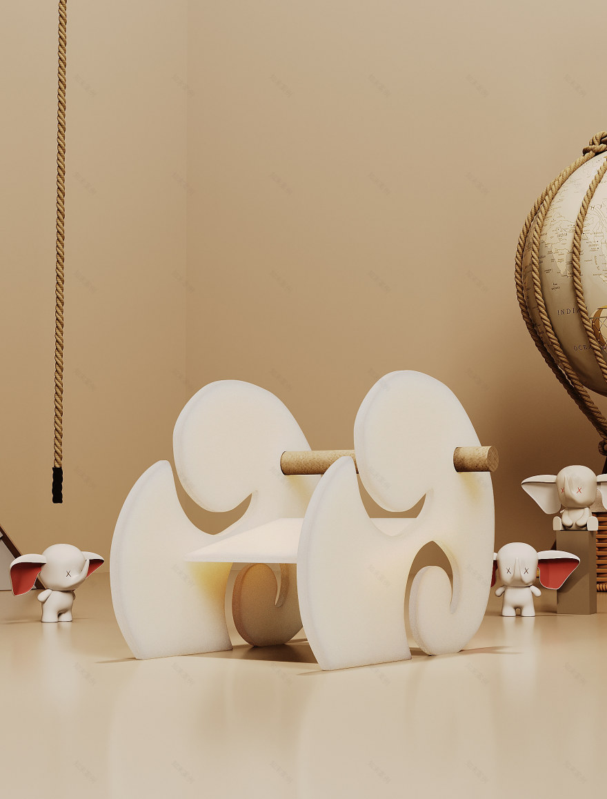 EleNest大象灵感儿童椅设计-20