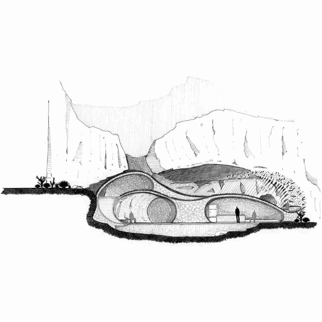 有机建筑 红沙（注：Arena Roja直译为红沙，这里不清楚它在具体语境中的含义，Arquitectura Orgánica常见释义为有机建筑） 丨约旦-34