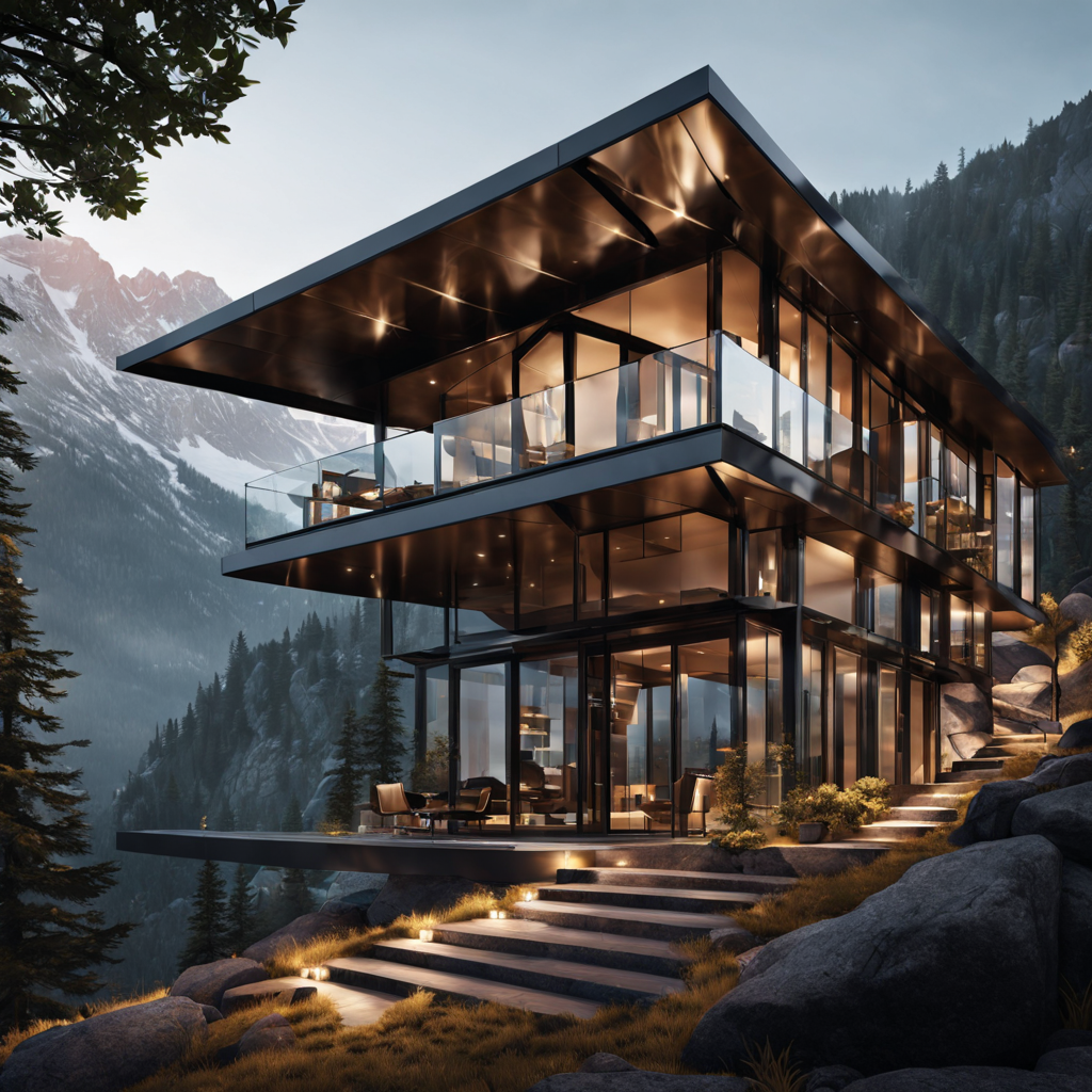 玻璃和钢结构房屋-24