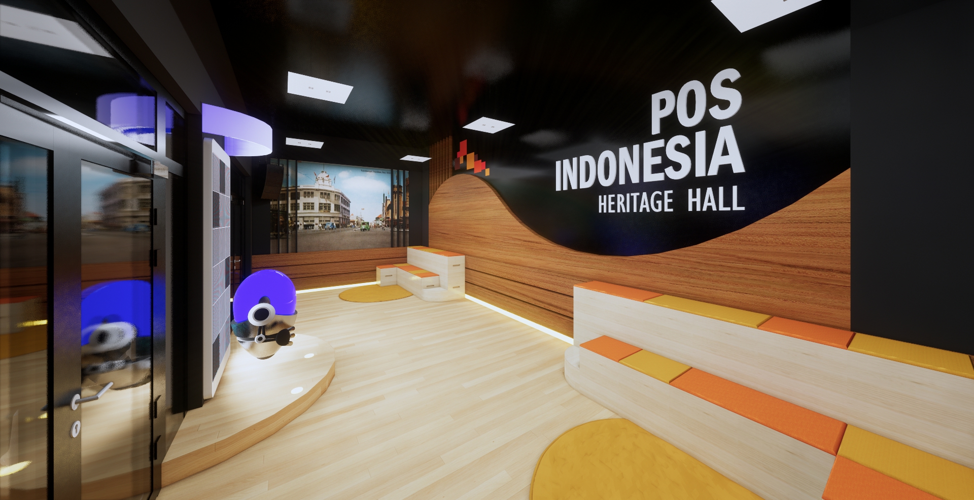 印尼泗水邮局室内改造设计-11