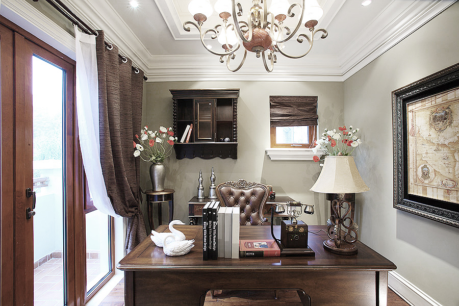 法式简约家装别墅样板房-2-31