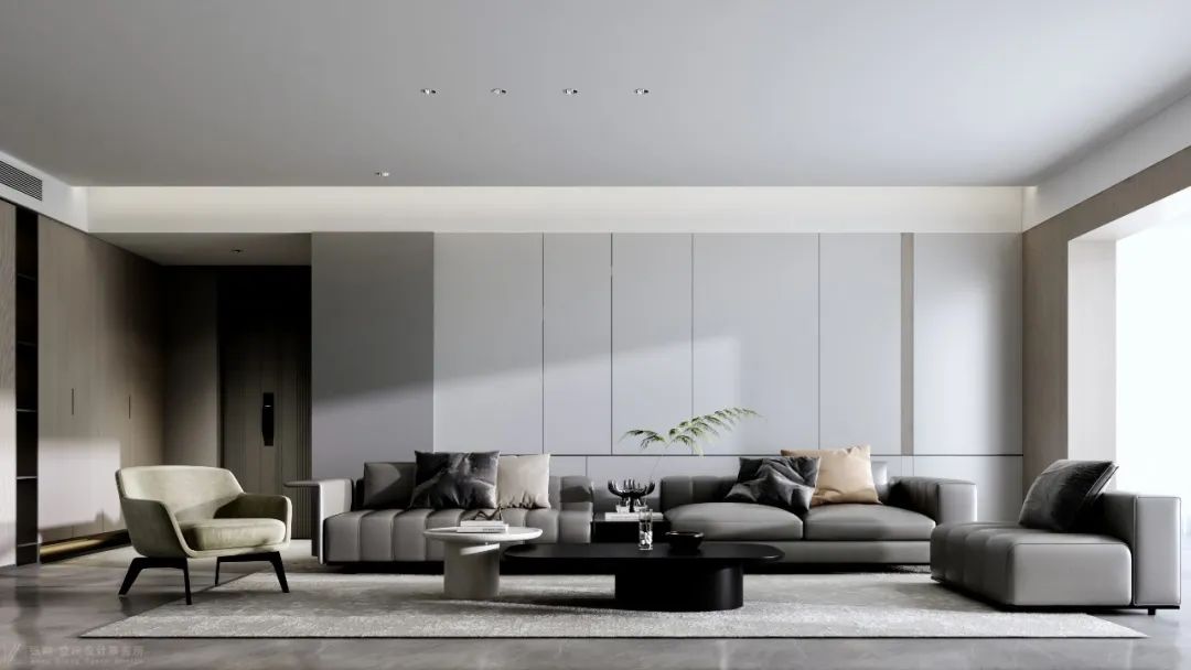 浏阳城市花园高级灰住宅丨中国湖南丨纵向·空间设计-8