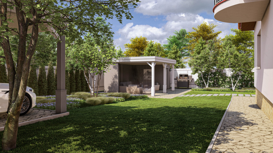 绿色绿洲中的一座温馨小屋-15