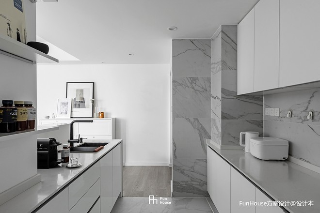 35万元三居97平米装修案例·拿铁·黑白过渡的空间丨中国成都丨FunHouse方室设计-33