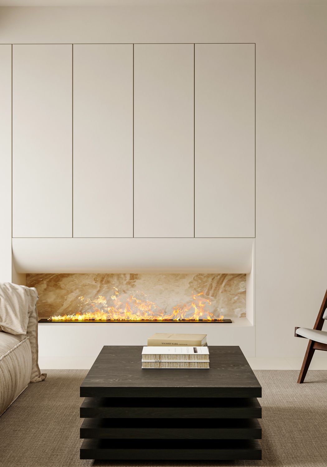 最新渲染—侘寂奶油风家装-7