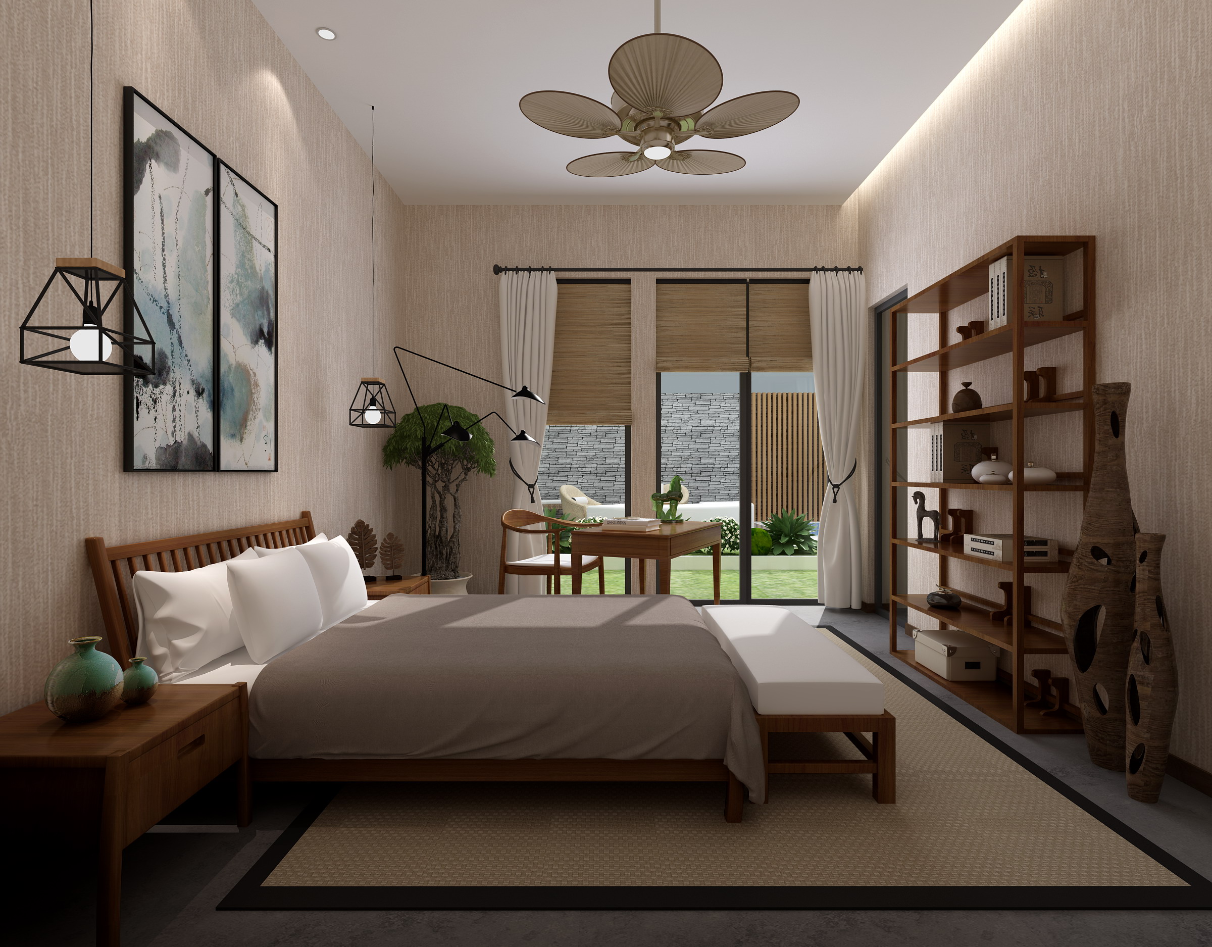 新中式 中式古典 奢华家装别墅样板房-5-0